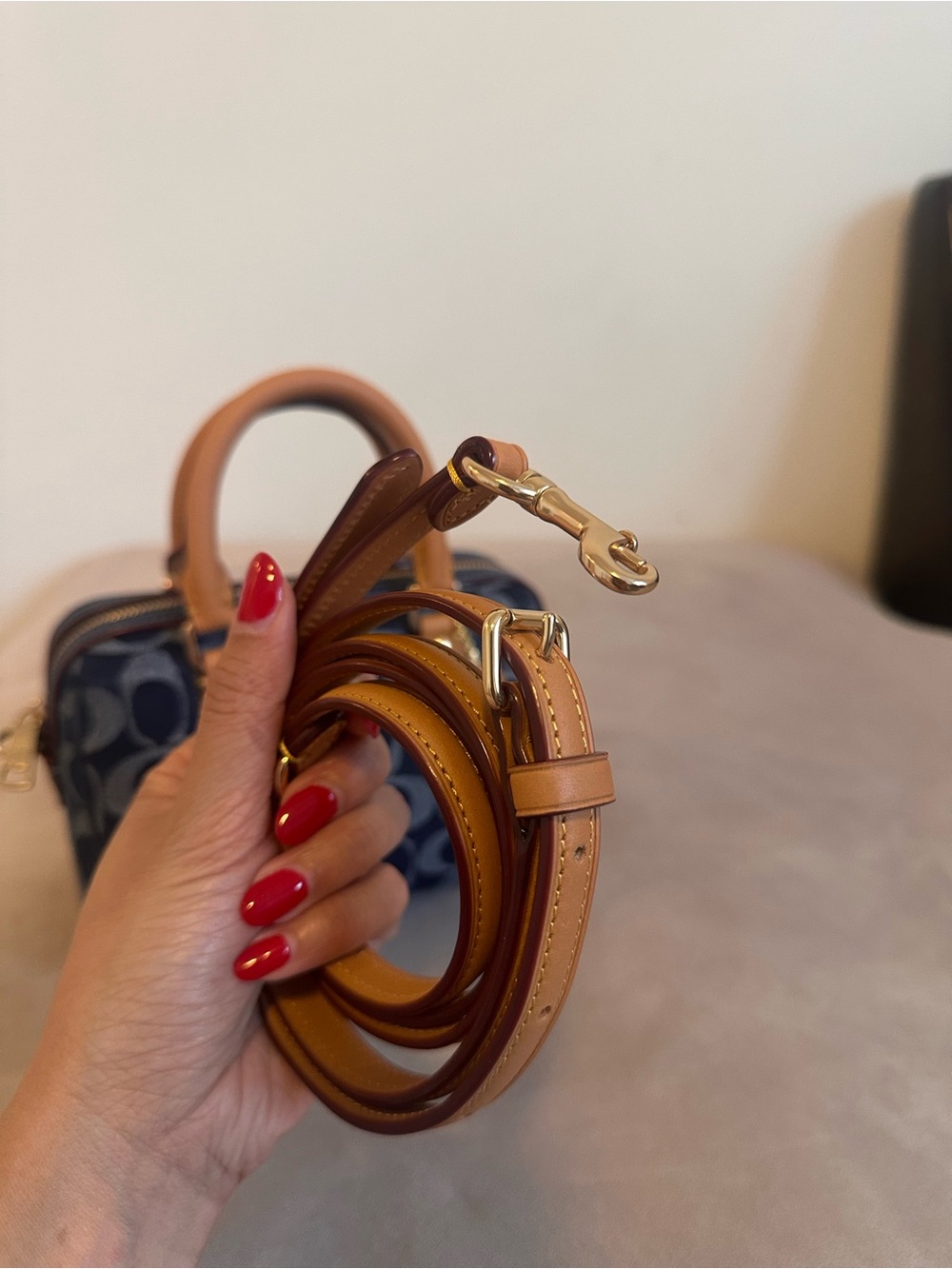 Coach Signature Denim Mini Rowan - Picture 14 of 14
